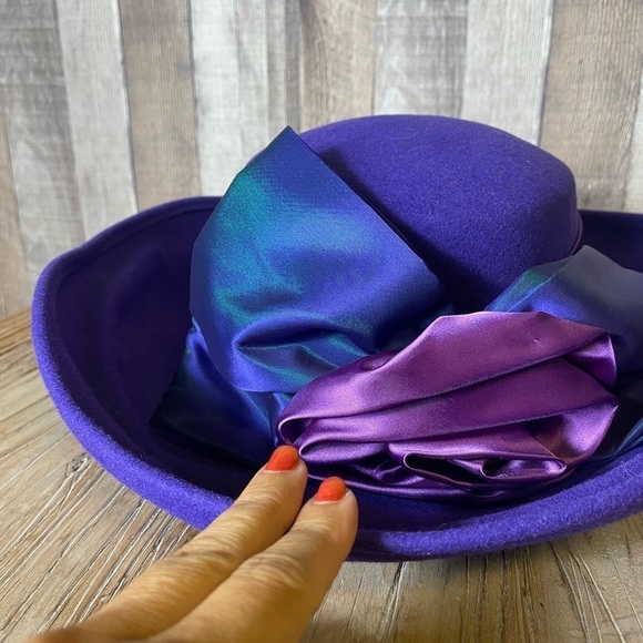 Vintage Whittall & Shon Purple Derby Hat main image 9